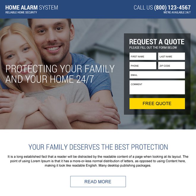 family adviser landing pages