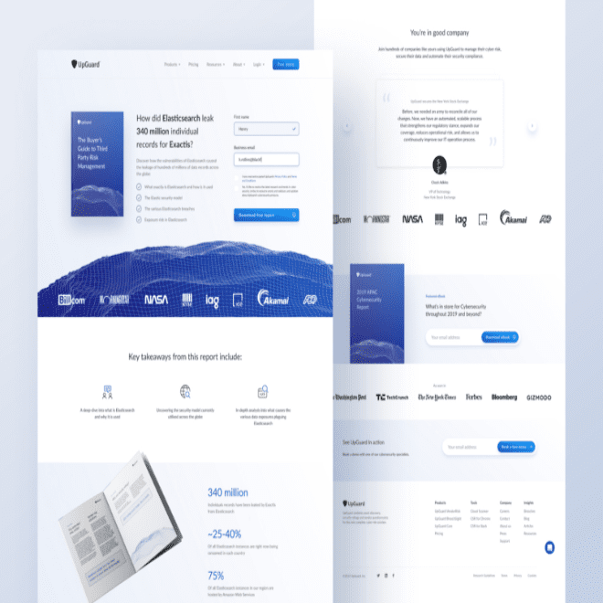 book landing pages
